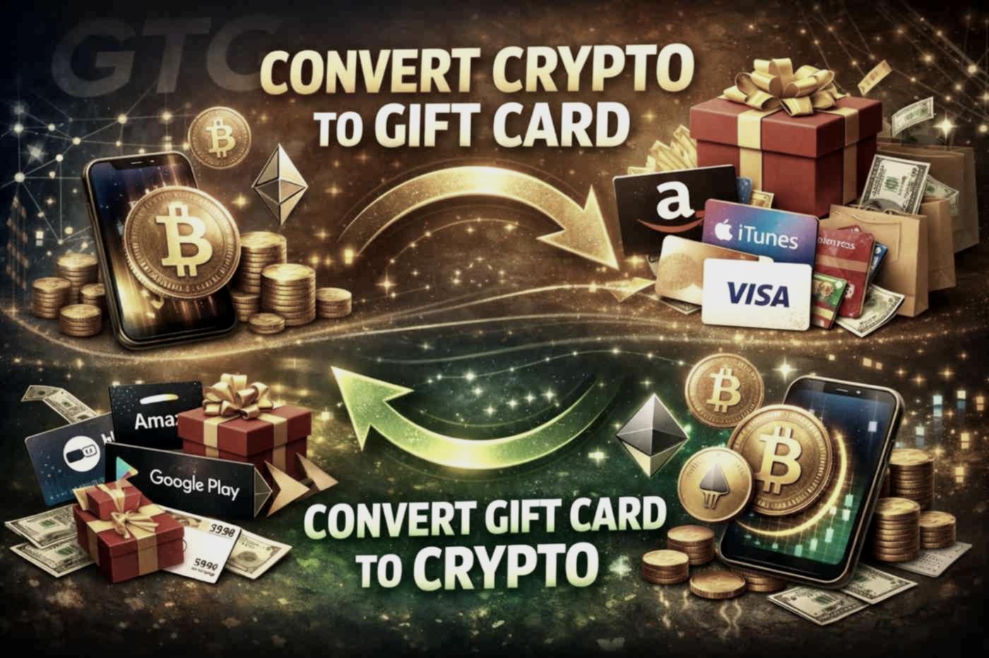 Geschenkkarte in Krypto umwandeln